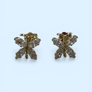 Elegant Gold Butterfly Earrings